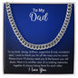 To My Dad | I Love You - Cuban Link Chain